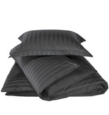 De Witte Lietaer Housse de couette Satin de Coton Zygo - Simple - 140 x 220 cm - Noir