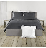 De Witte Lietaer Housse de couette Satin de Coton Zygo - Lits Jumeaux - 240 x 220 cm - Noir