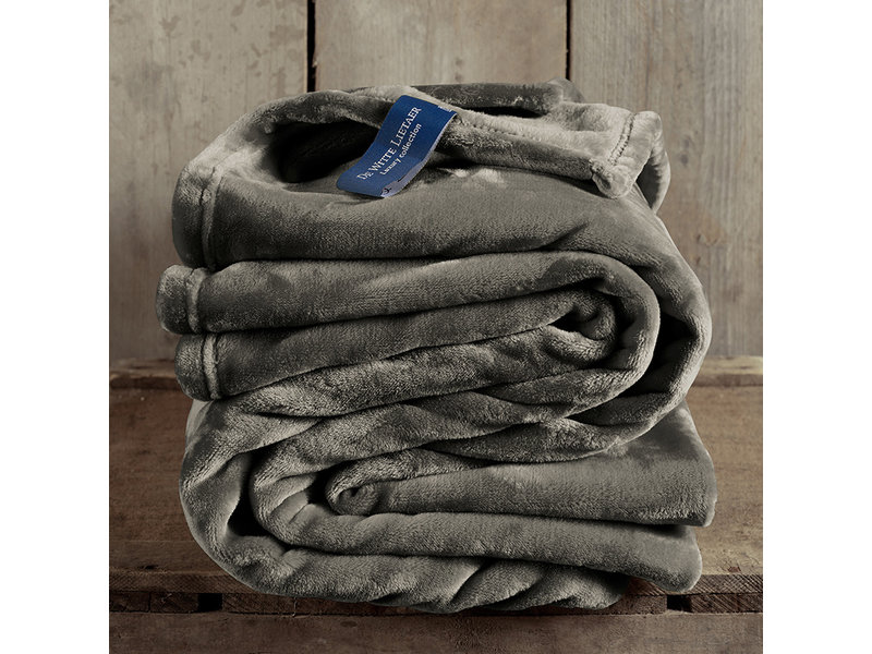 De Witte Lietaer Fleece deken Steeple Grey - 150 x 200 cm - Grijs