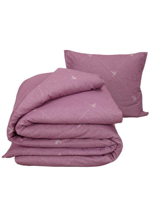 De Witte Lietaer Duvet cover Cotton Flannel Piper Lilac 140 x 200/220 cm