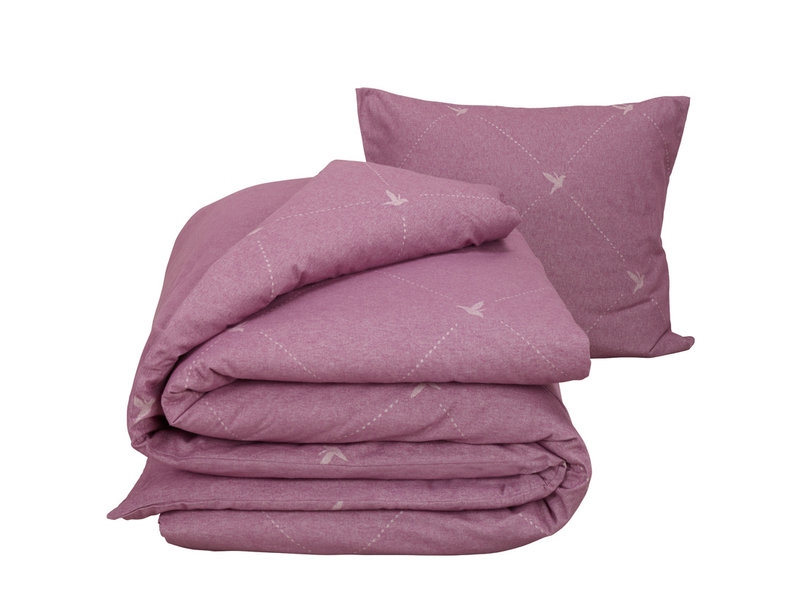 De Witte Lietaer Duvet cover Cotton Flannel Piper - Single - 140 x 200/220 cm - Pink