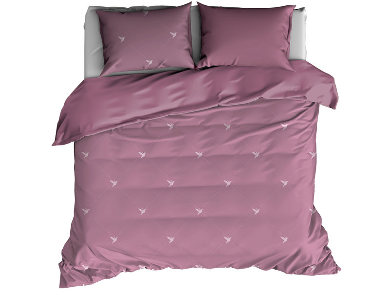 De Witte Lietaer Dekbedovertrek Katoen Flanel Piper - Lits Jumeaux - 240 x 220 cm - Roze