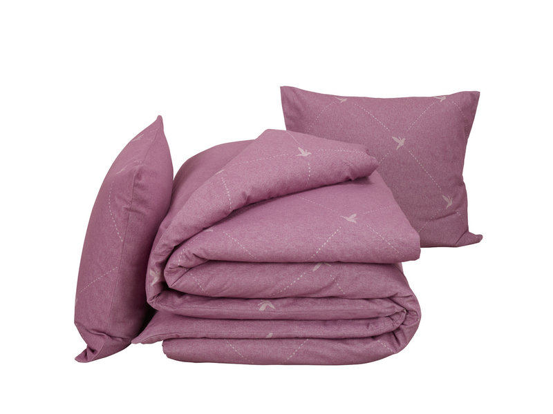 De Witte Lietaer Bettbezug Baumwolle Flanell Piper - Lits Jumeaux - 240 x 220 cm - Pink