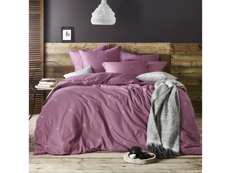 De Witte Lietaer Duvet cover Cotton Flannel Piper - Hotel size - 260 x 240 cm - Pink