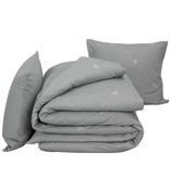 De Witte Lietaer Bettbezug Baumwolle Flanell Piper - Lits Jumeaux - 240 x 220 cm - Grau