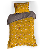 De Witte Lietaer Duvet cover Cotton Satin Fleur - Single - 140 x 200/220 cm - Yellow