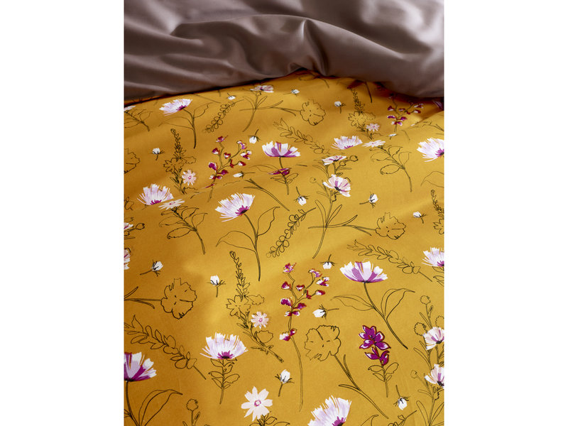 De Witte Lietaer Bettbezug Cotton Satin Fleur - Double - 200 x 200/220 cm - Gelb