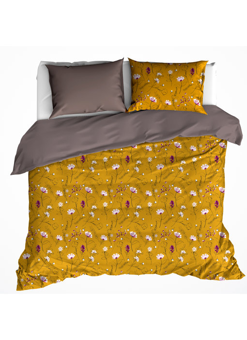 De Witte Lietaer Dekbedovertrek Katoen Satijn Fleur Deep Taupe 240 x 220 cm