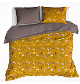 De Witte Lietaer Housse de couette Cotton Satin Fleur - Taille de l'hôtel - 260 x 240 cm - Jaune