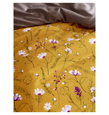 De Witte Lietaer Housse de couette Cotton Satin Fleur - Taille de l'hôtel - 260 x 240 cm - Jaune