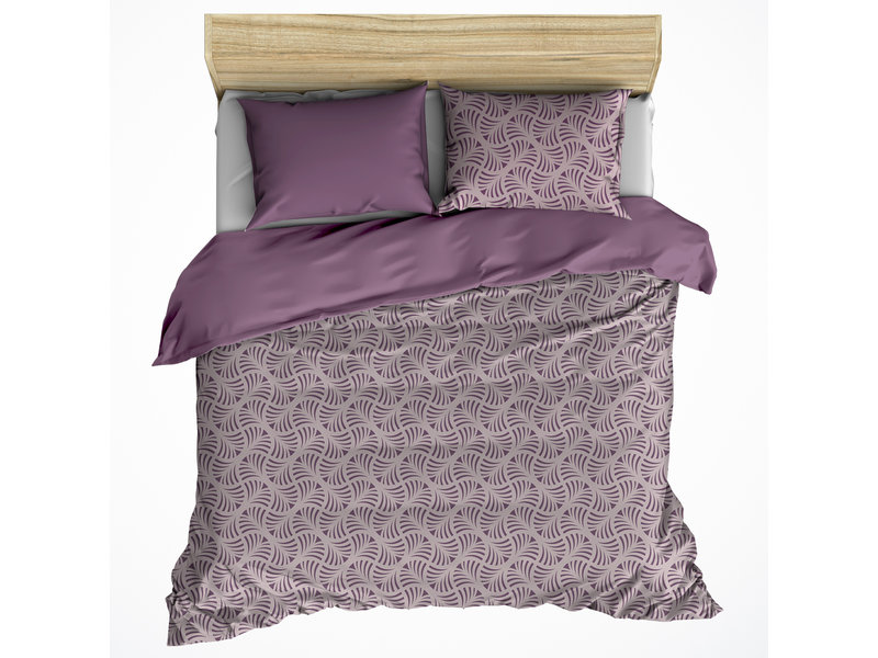 De Witte Lietaer Duvet cover Cotton Satin Flow - Lits Jumeaux - 240 x 220 cm - Purple