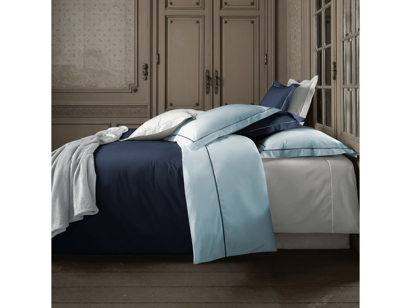 De Witte Lietaer Housse de couette Coton Perkal Bumblebee - Simple - 140 x 200 cm - Bleu