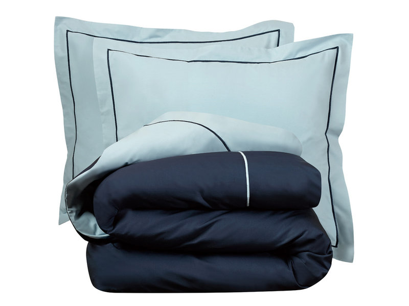 De Witte Lietaer Housse de couette Coton Perkal Bumblebee - Double - 200 x 200/220 cm - Bleu