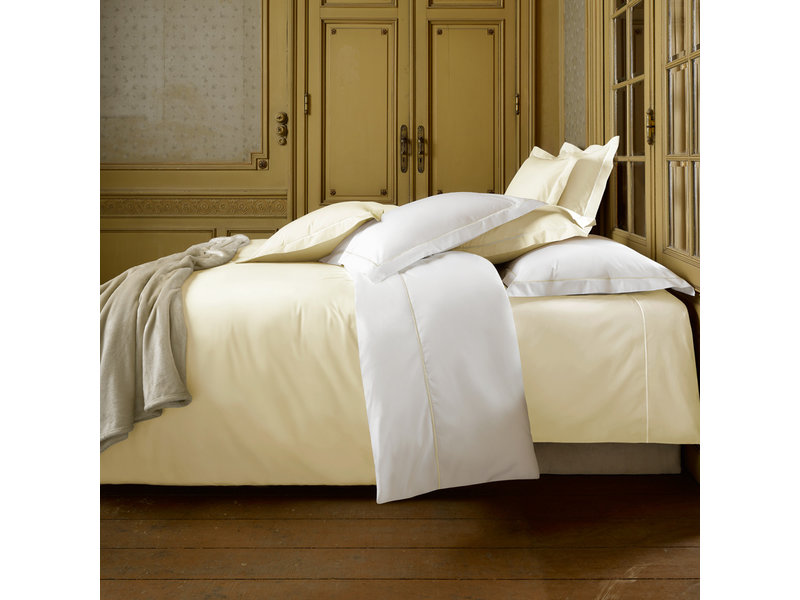 De Witte Lietaer Housse de couette Coton Perkal Bumblebee - Double - 200 x 200/220 cm - Blanc