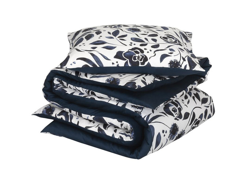 De Witte Lietaer Duvet cover Cotton Satin Meadow - Single - 140 x 200/220 cm - Blue