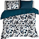 Bettbezug Baumwolle Satin Wiese Indigo 260 x 240 cm