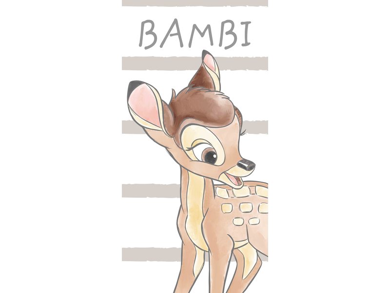 Disney Bambi Strandtuchstreifen - 70 x 140 cm - Weiß