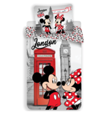 Disney Minnie Mouse Dekbedovertrek Londen - Eenpersoons - 140  x 200 cm - Multi