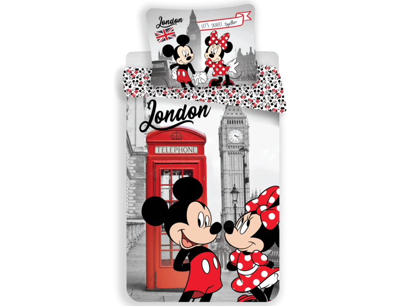 Disney Minnie Mouse Bettbezug London - Single - 140 x 200 cm - Multi