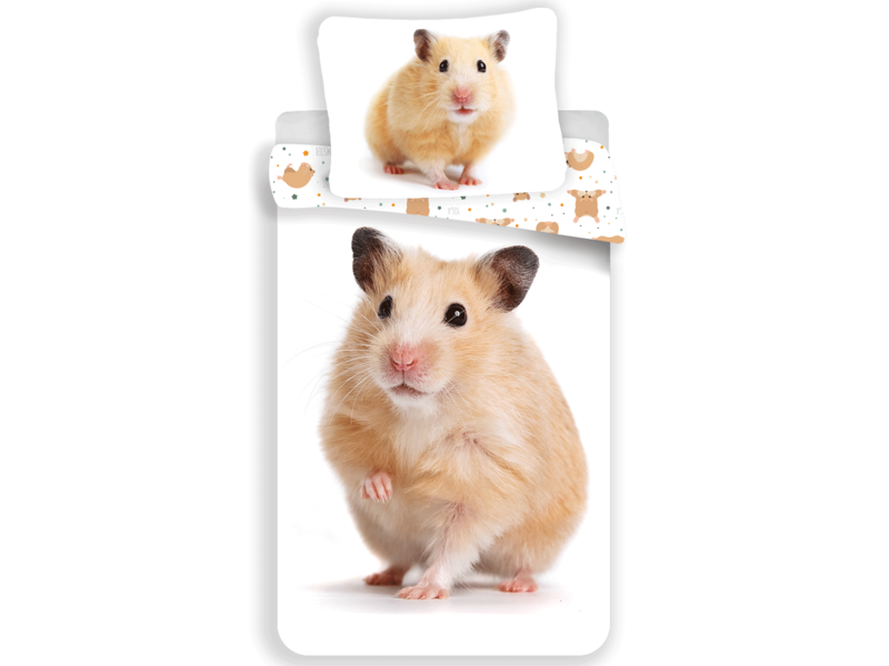 Animal Pictures Duvet cover Hamster - Single - 140 x 200 cm - White