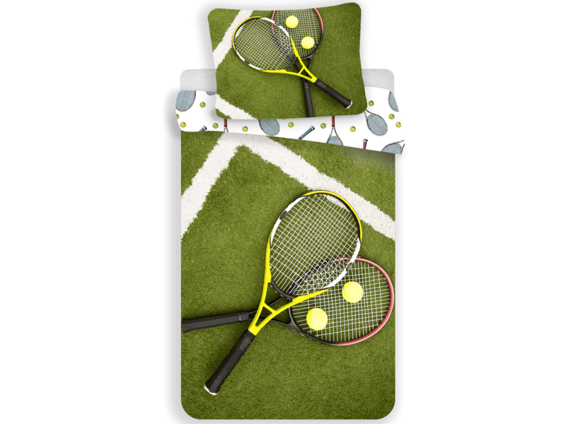 Tennis Bettbezug Feld - Einzel - 140 x 200 cm - Grün