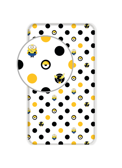 Minions 2 Fitted sheet Dots 90 x 200 cm