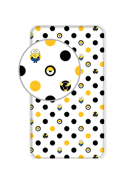 Minions 2 Hoeslaken Dots 90 x 200 cm