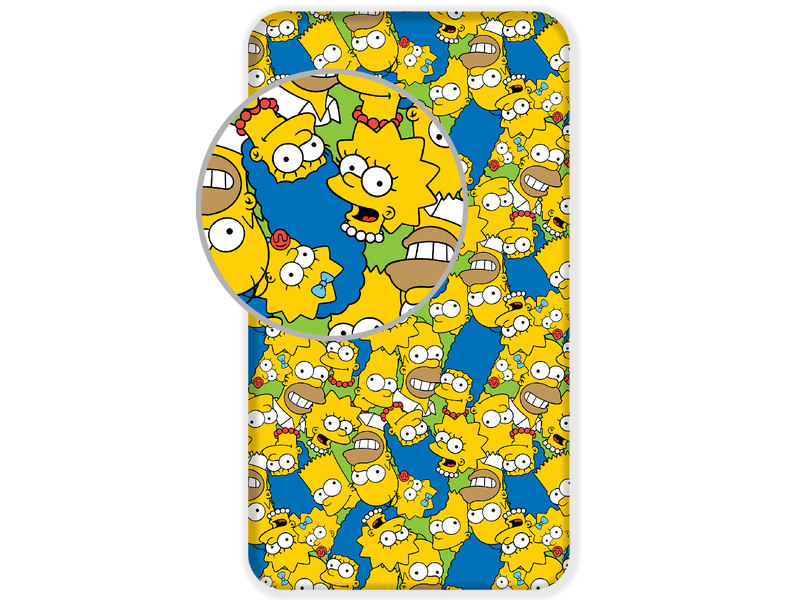 The Simpsons Drap housse Faces - Simple - 90 x 200 cm - Multi