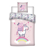 Peppa Pig Bettbezug Einhorn - Single - 140 x 200 cm - Baumwolle