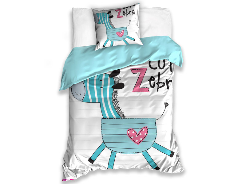 Zebra Housse de couette - Simple - 140 x 200 cm - Coton