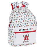 Monopoly Rucksack Kostenloses Parken - 41 x 31 x 16 cm - Weiß