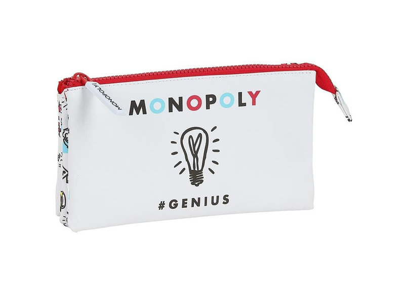 Monopoly Pencil Case Genius - 22 x 12 x 3 cm - White