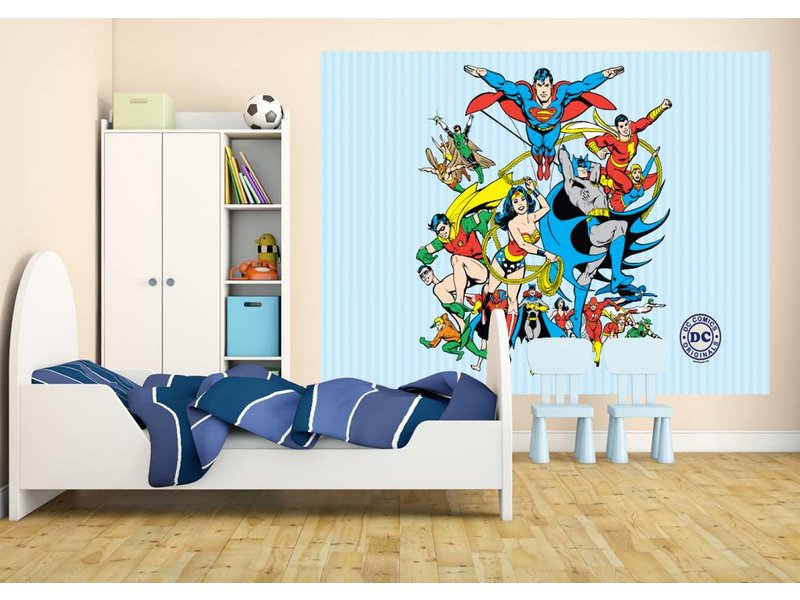 DC Comics Collage - Fotobehang - 232 x 158 cm - Multi