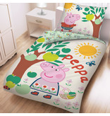 Peppa Pig Dekbedovertrek Appelboom  - Eenpersoons - 140  x 200 cm - Katoen