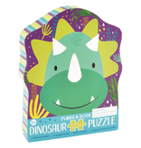 Floss & Rock Puzzel Dino - 12 stukjes - 35 x 18 cm - Multi