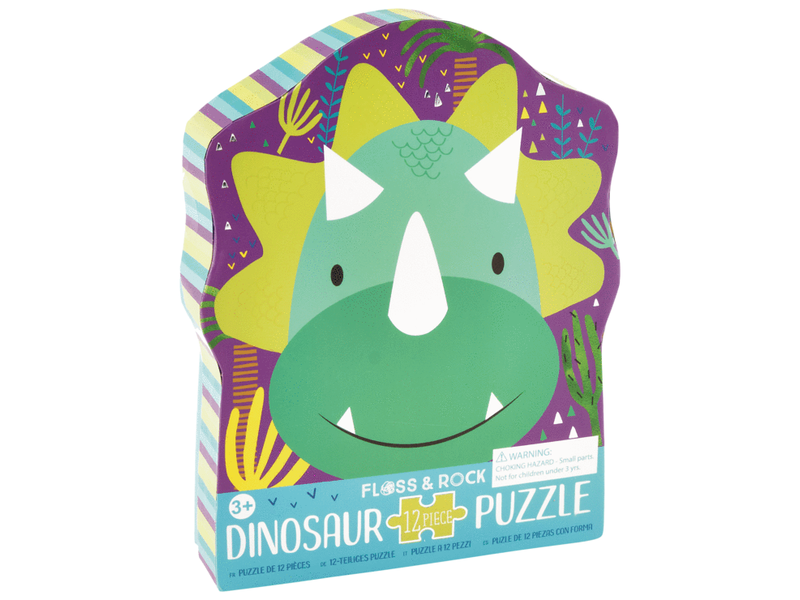 Floss & Rock Puzzle Dino - 12 Stück - 35 x 18 cm - Multi