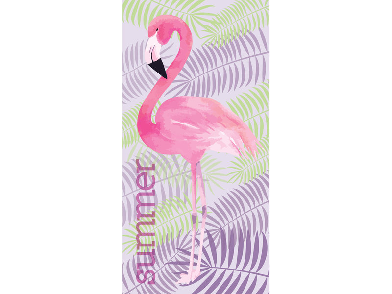 Flamingo Strandlaken Summer - 70 x 140 cm - Katoen