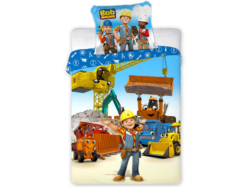 Bob de Bouwer Baby Dekbedovertrek Construction Zone - 100 x 135 cm - Katoen