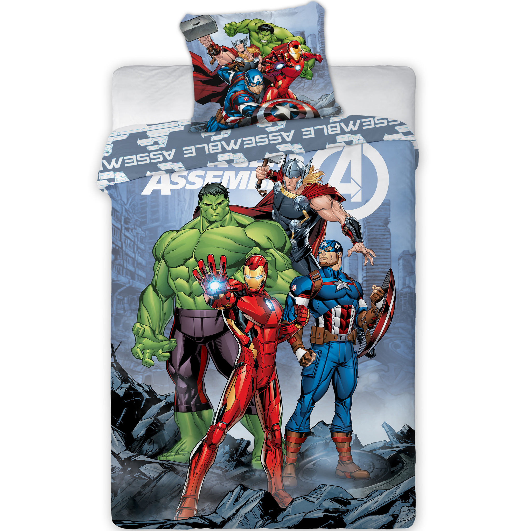 Banyan staan Smash Marvel Avengers Assemble dekbedovertrek - SimbaShop.nl