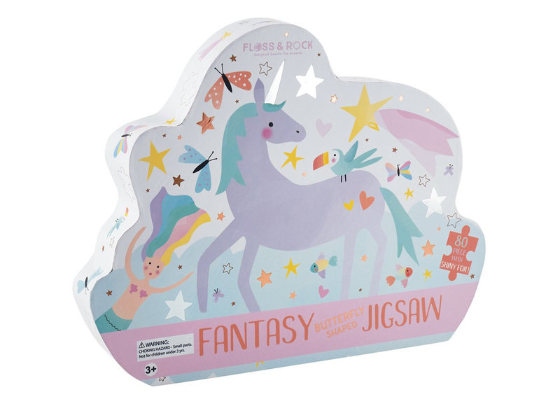 Floss & Rock Puzzle Einhorn - 80 Stück - 50 x 35 cm