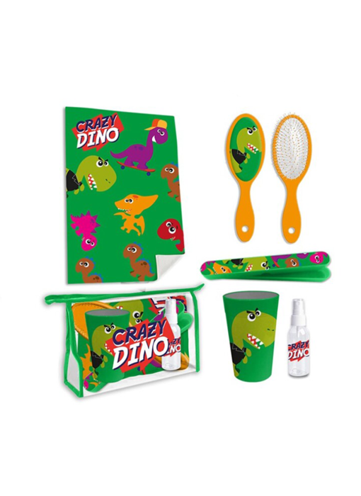 Dinosaurus Ensemble de voyage de toilette Crazy Dino - 6 pièces