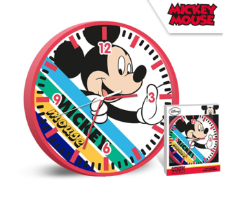 Disney Mickey Mouse Wandklok Stripes - ø 24 cm