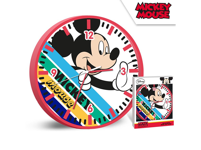 Disney Mickey Mouse Wall clock Stripes - ø 24 cm