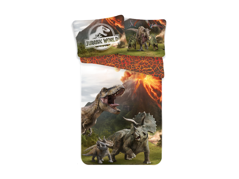 Jurassic World Dekbedovertrek Eruption - Eenpersoons - 140 x 200 cm - Katoen