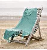 De Witte Lietaer Hammam beach towel with fringes Fjara - 100 x 180 cm - Green