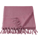 De Witte Lietaer Hammam beach towel with tassels Fjara 100 x 180 cm - rose wine