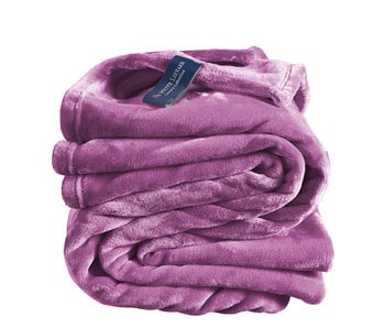 De Witte Lietaer Fleece throw Cozy 150x200 smoky grape