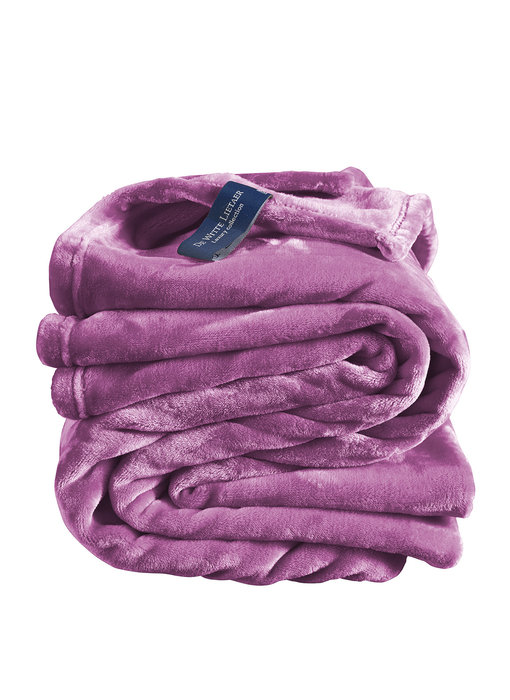 De Witte Lietaer Fleece deken Smoky Grape 150 x 200 cm