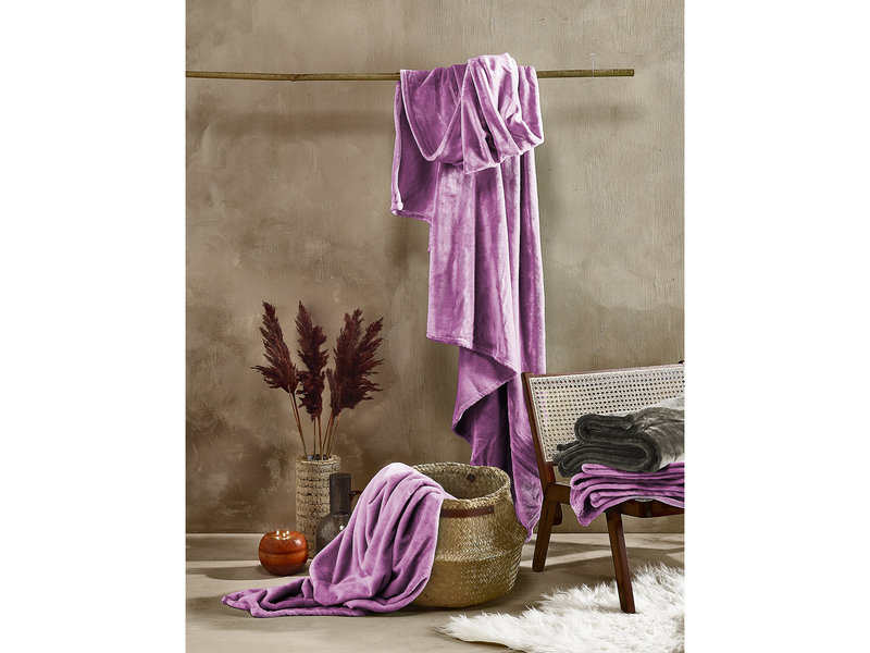 Plasticiteit Fahrenheit Pennenvriend De Witte Lietaer Fleece throw Cozy 150x200 smoky grape 100% polyester -  SimbaShop.nl