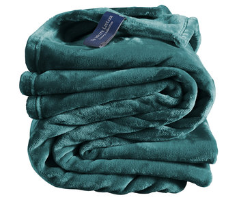 De Witte Lietaer Fleece plaid Cozy 150 x 200 cm lake green 100% polyester